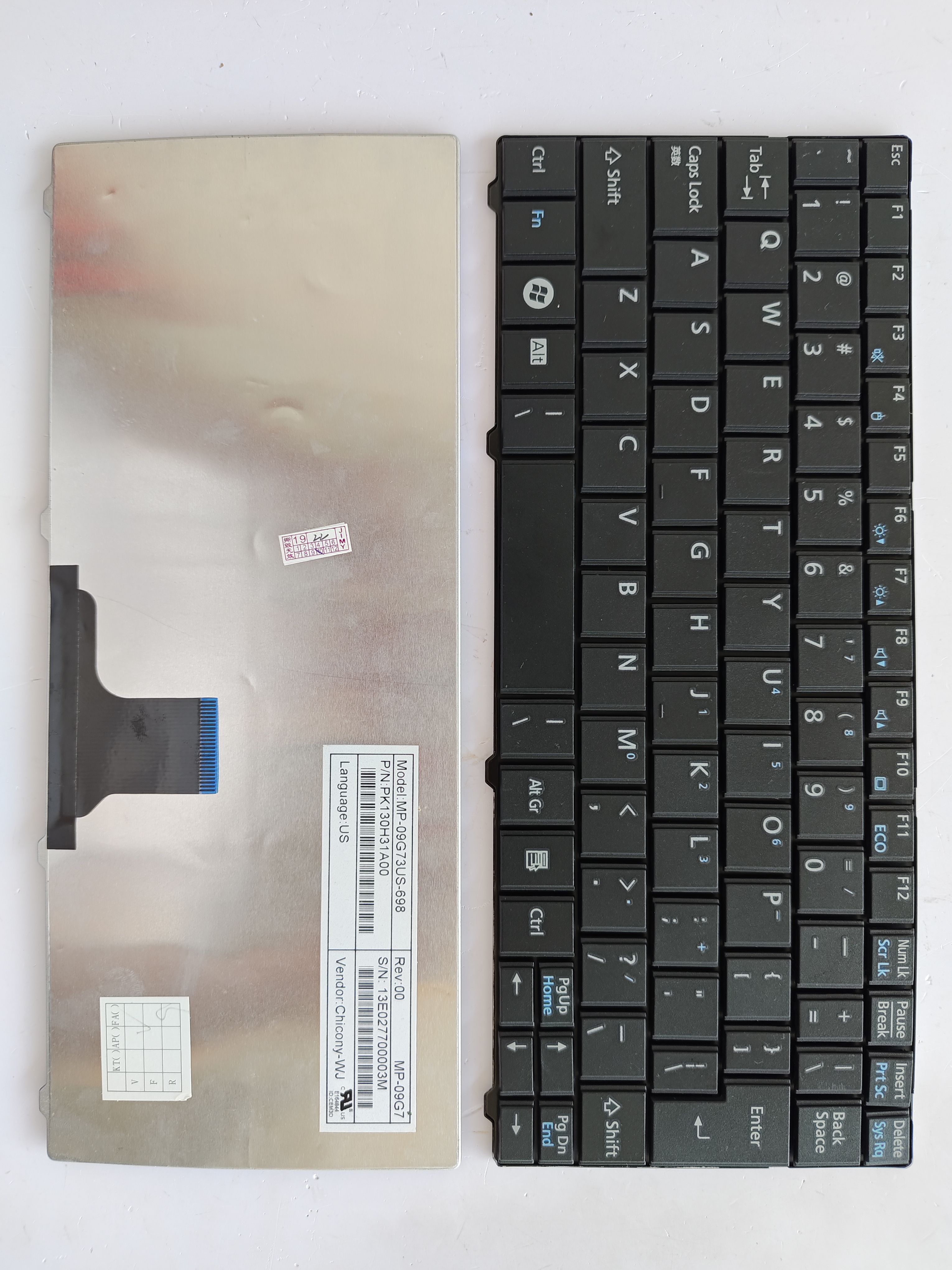 Picture of New Replacement Laptop Keyboard For FJU P3010 BLACK UI Layout